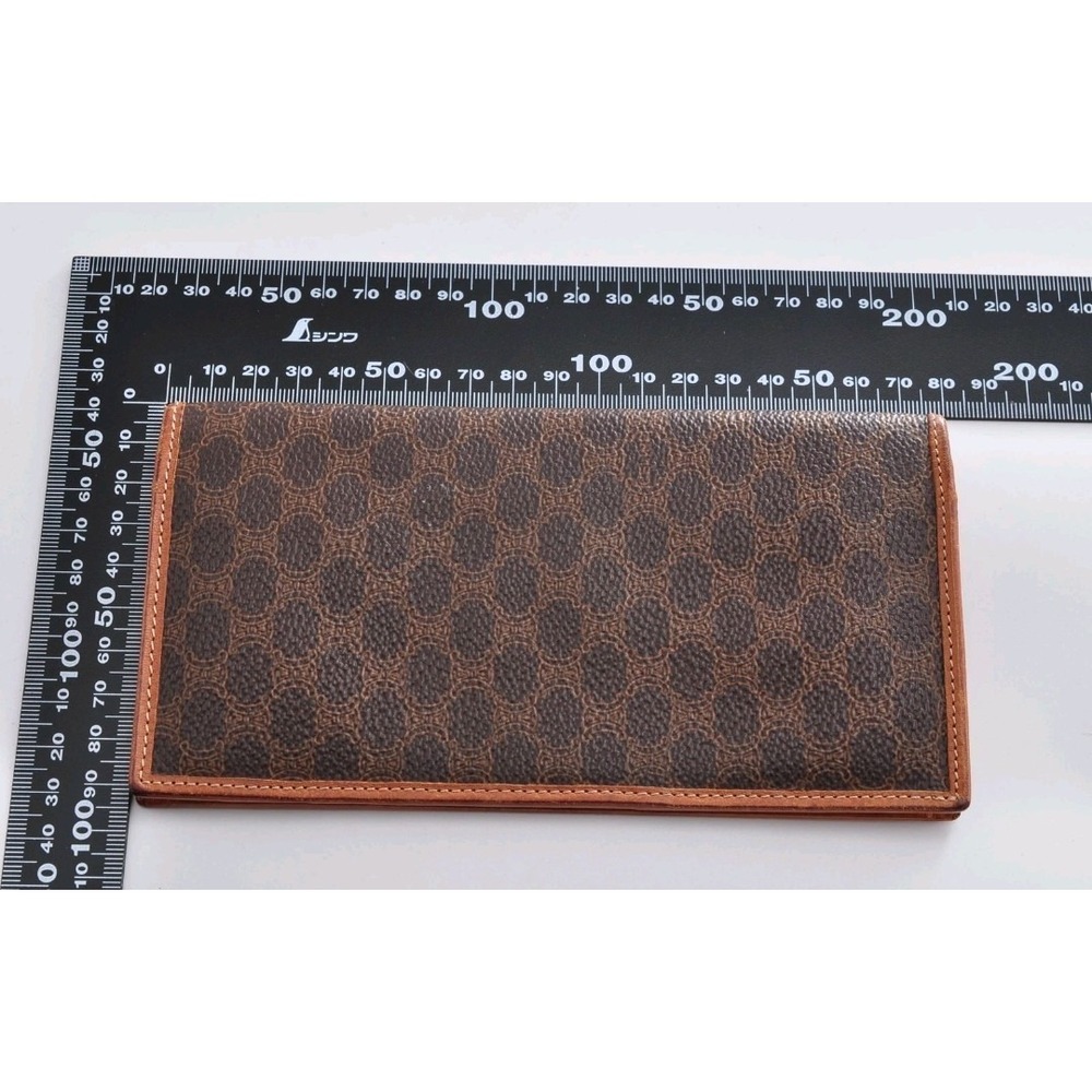 Celine Macadam Triomphe Women's Brown Leather Bifold Long Wallet Authentic - Picture 12 of 12